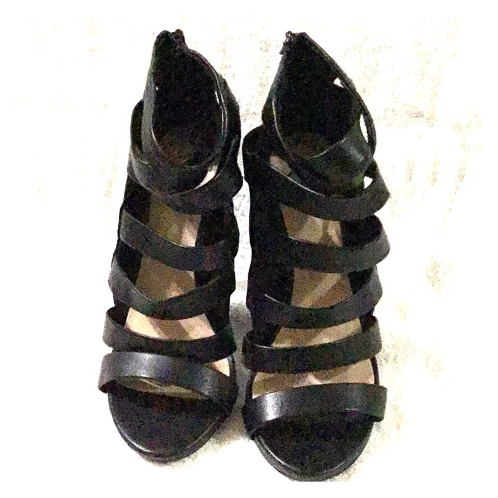 Black strapped sandals